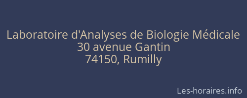 Laboratoire d'Analyses de Biologie Médicale