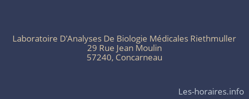 Laboratoire D'Analyses De Biologie Médicales Riethmuller