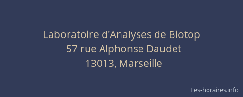 Laboratoire d'Analyses de Biotop