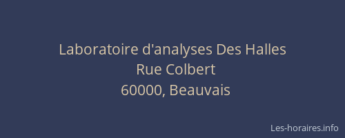 Laboratoire d'analyses Des Halles