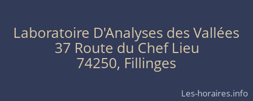 Laboratoire D'Analyses des Vallées