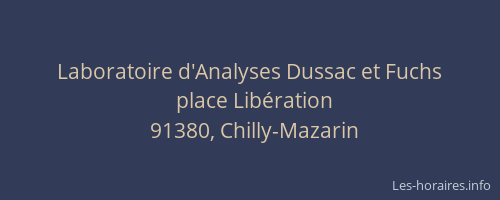Laboratoire d'Analyses Dussac et Fuchs