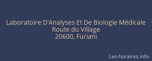 Laboratoire D'Analyses Et De Biologie Médicale