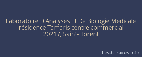 Laboratoire D'Analyses Et De Biologie Médicale