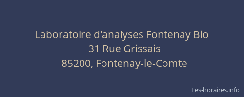 Laboratoire d'analyses Fontenay Bio