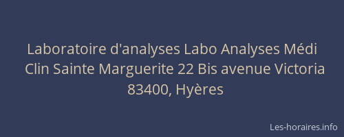Laboratoire d'analyses Labo Analyses Médi