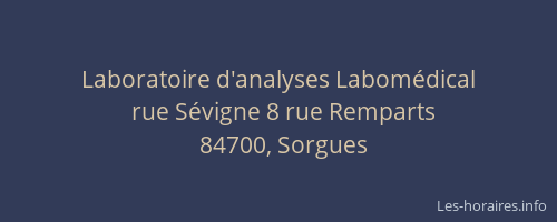 Laboratoire d'analyses Labom&eacute;dical