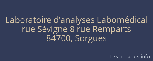 Laboratoire d'analyses Labomédical