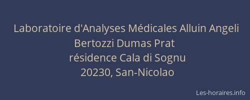 Laboratoire d'Analyses Médicales Alluin Angeli Bertozzi Dumas Prat