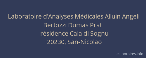 Laboratoire d'Analyses M&eacute;dicales Alluin Angeli Bertozzi Dumas Prat