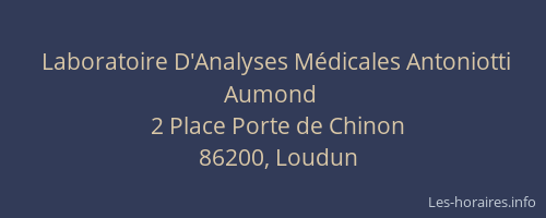 Laboratoire D'Analyses Médicales Antoniotti Aumond