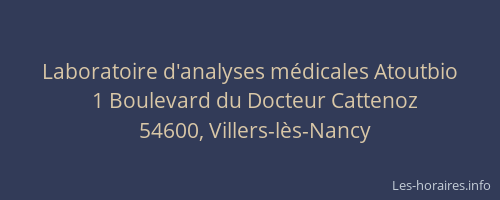 Laboratoire d'analyses m&eacute;dicales Atoutbio