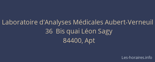 Laboratoire d'Analyses Médicales Aubert-Verneuil