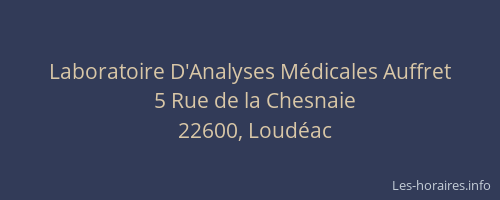 Laboratoire D'Analyses M&eacute;dicales Auffret