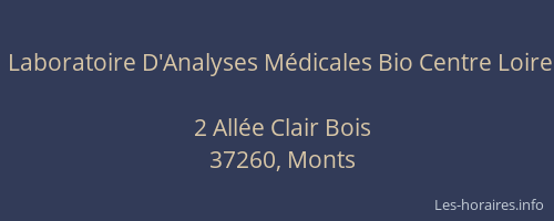 Laboratoire D'Analyses Médicales Bio Centre Loire