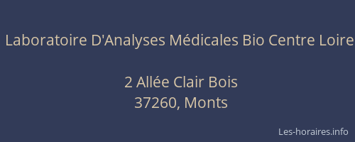 Laboratoire D'Analyses M&eacute;dicales Bio Centre Loire