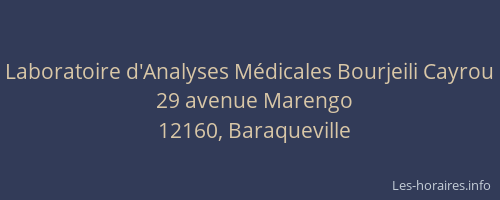 Laboratoire d'Analyses Médicales Bourjeili Cayrou