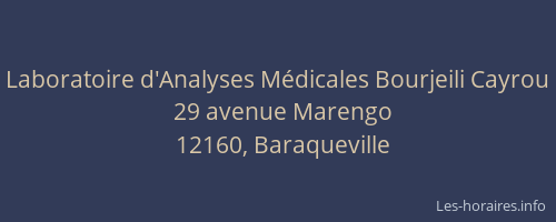 Laboratoire d'Analyses M&eacute;dicales Bourjeili Cayrou