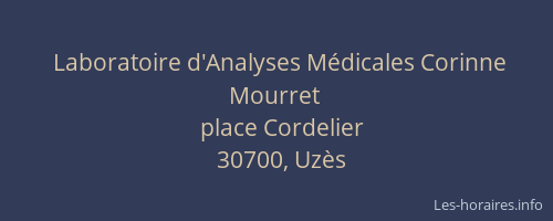 Laboratoire d'Analyses Médicales Corinne Mourret