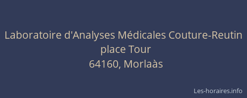 Laboratoire d'Analyses M&eacute;dicales Couture-Reutin