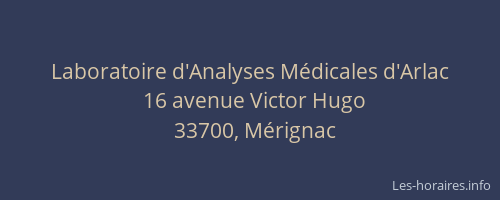 Laboratoire d'Analyses Médicales d'Arlac