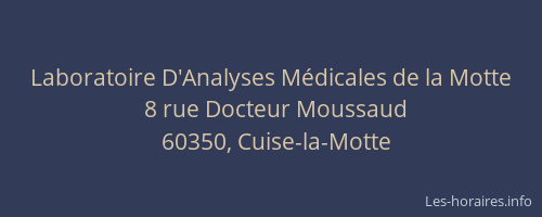 Laboratoire D'Analyses Médicales de la Motte