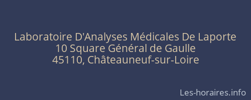 Laboratoire D'Analyses M&eacute;dicales De Laporte