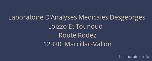 Laboratoire D'Analyses Médicales Desgeorges Loizzo Et Tounoud