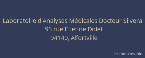 Laboratoire d'Analyses M&eacute;dicales Docteur Silvera