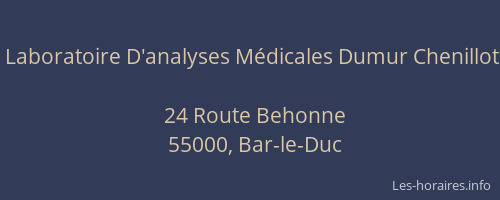 Laboratoire D'analyses M&eacute;dicales Dumur Chenillot