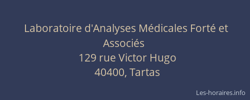 Laboratoire d'Analyses M&eacute;dicales Fort&eacute; et Associ&eacute;s