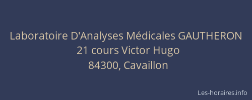 Laboratoire D'Analyses M&eacute;dicales GAUTHERON