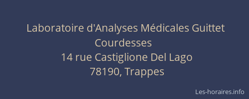 Laboratoire d'Analyses M&eacute;dicales Guittet Courdesses