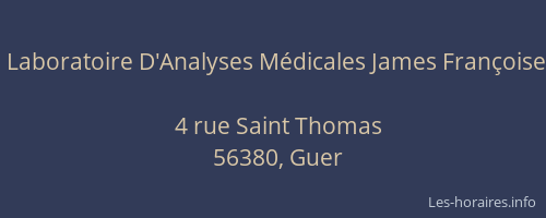 Laboratoire D'Analyses Médicales James Françoise