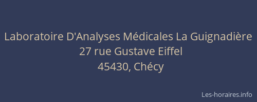 Laboratoire D'Analyses Médicales La Guignadière
