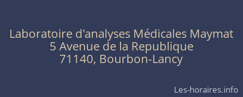 Laboratoire d'analyses M&eacute;dicales Maymat