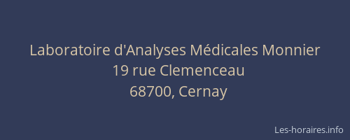 Laboratoire d'Analyses Médicales Monnier