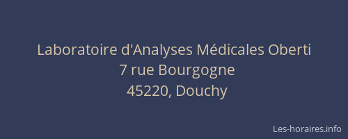 Laboratoire d'Analyses M&eacute;dicales Oberti
