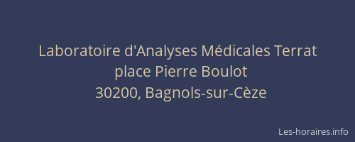Laboratoire d'Analyses M&eacute;dicales Terrat