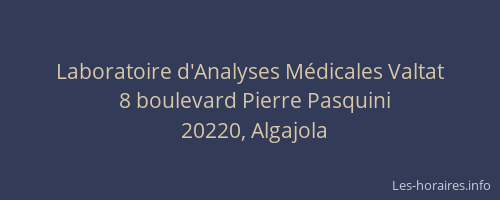 Laboratoire d'Analyses M&eacute;dicales Valtat