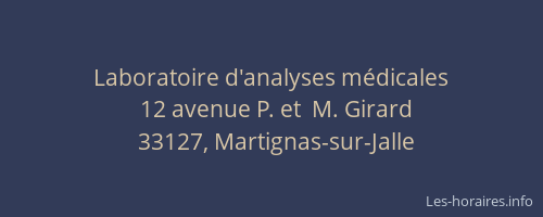 Laboratoire d'analyses m&eacute;dicales
