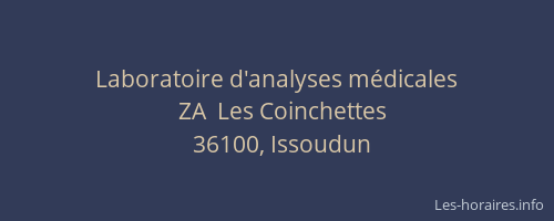 Laboratoire d'analyses m&eacute;dicales