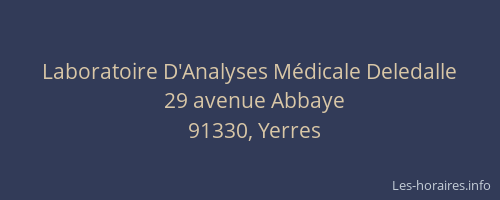 Laboratoire D'Analyses Médicale Deledalle