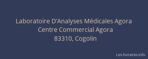 Laboratoire D'Analyses Médicales Agora