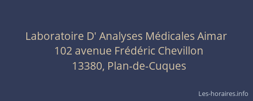 Laboratoire D' Analyses Médicales Aimar