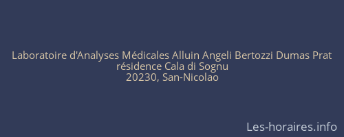Laboratoire d'Analyses Médicales Alluin Angeli Bertozzi Dumas Prat