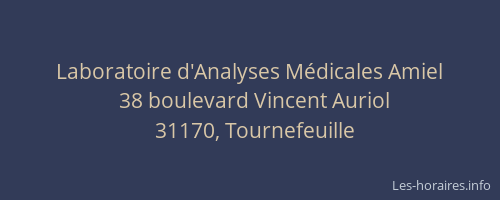 Laboratoire d'Analyses Médicales Amiel