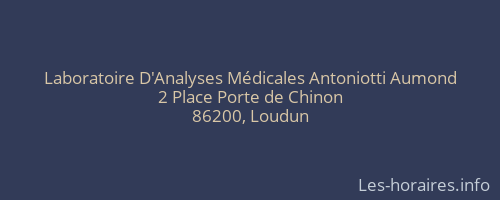 Laboratoire D'Analyses Médicales Antoniotti Aumond