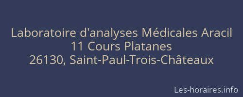 Laboratoire d'analyses Médicales Aracil