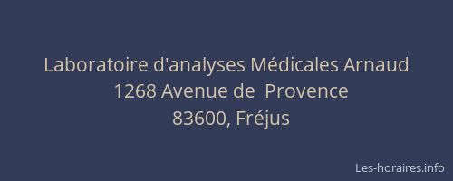 Laboratoire d'analyses Médicales Arnaud